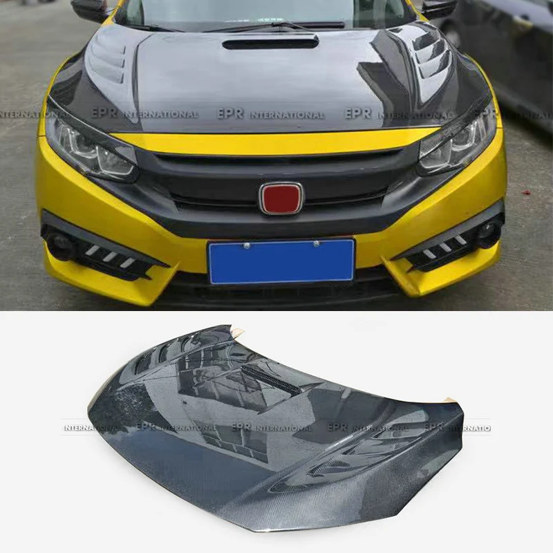 

Карбон для 17 иходов Civic FK7 Hatchback MUG Type Капот (только 5 дверей люка)