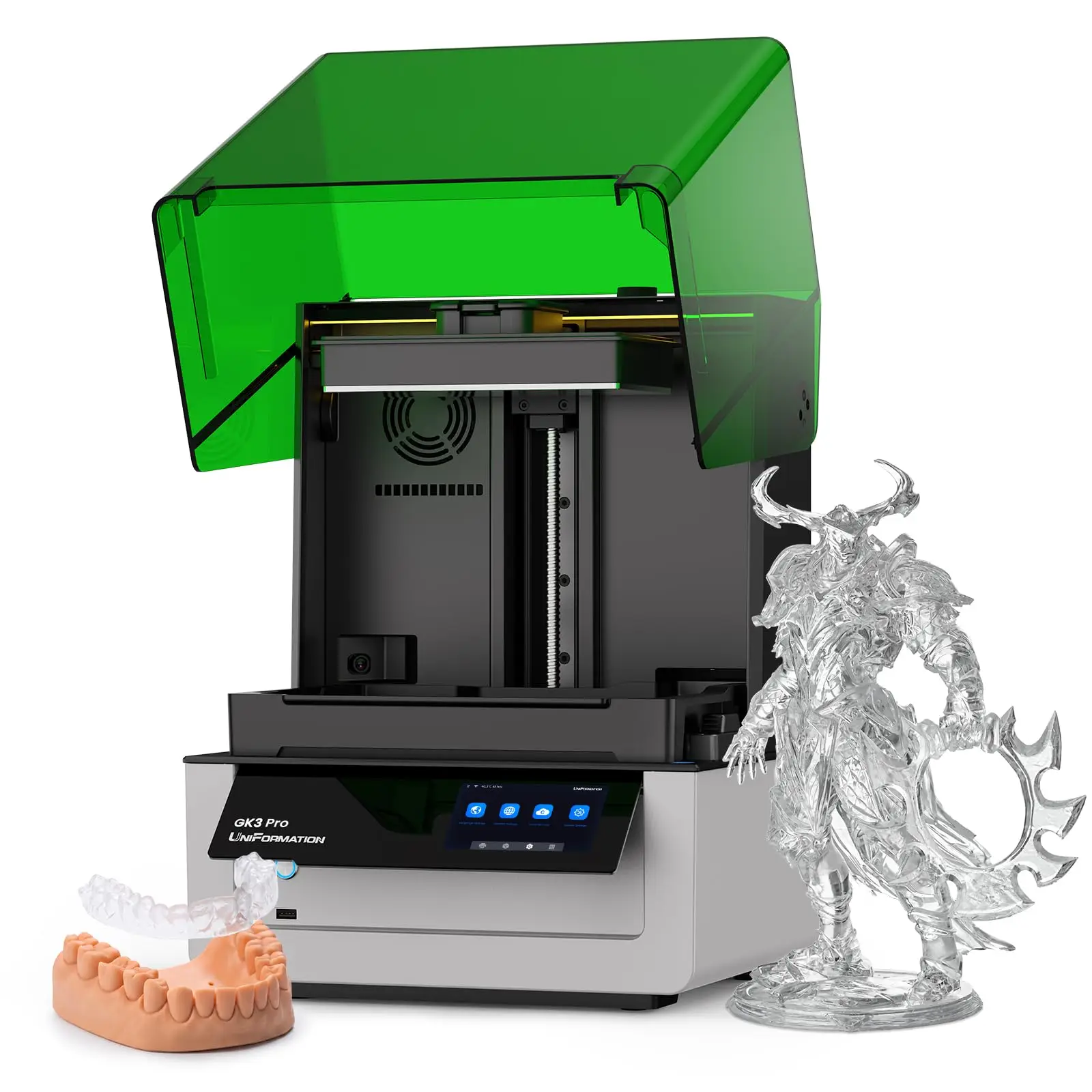Uniformation GK3 Pro Resin 3D Printer 16K HD LCD COB Light Source with Smart Heating System & App Printing & Auto Feeding System