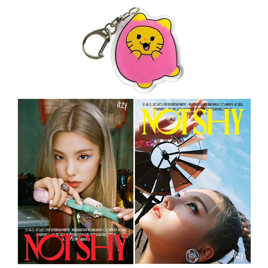 Kpop ITZY Cartoon Keychain Albums Self-adhesive Poster Yeji Lia Ryuji Chaeryeong Yuna For Home Decor Wall Stickers