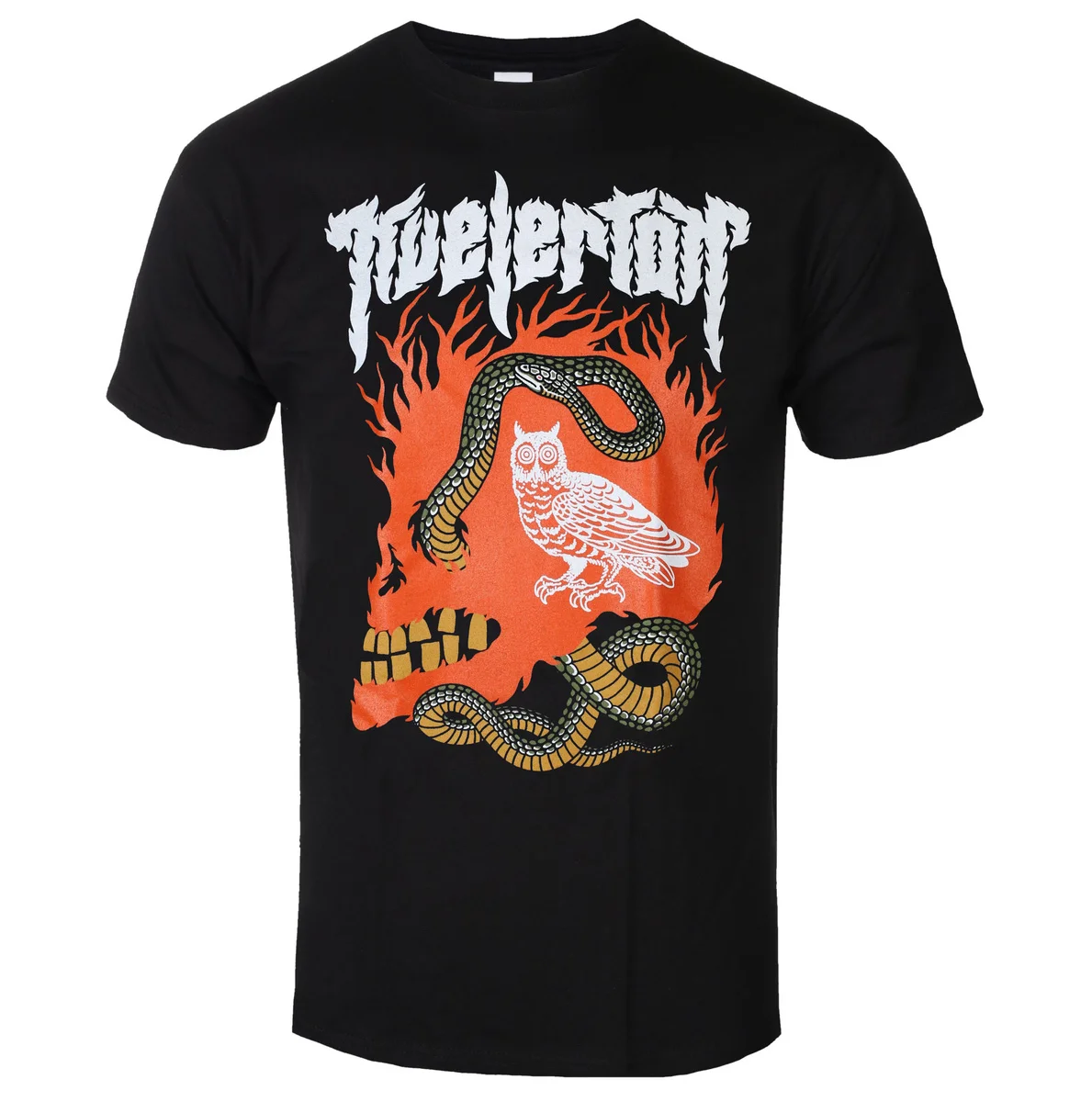 

Men's T-shirt Kvelertak - Snake Owl - Black - KINGS ROAD - Rock OFF 2026 Summer Pure Cottons High-end Luxury Unisex Style