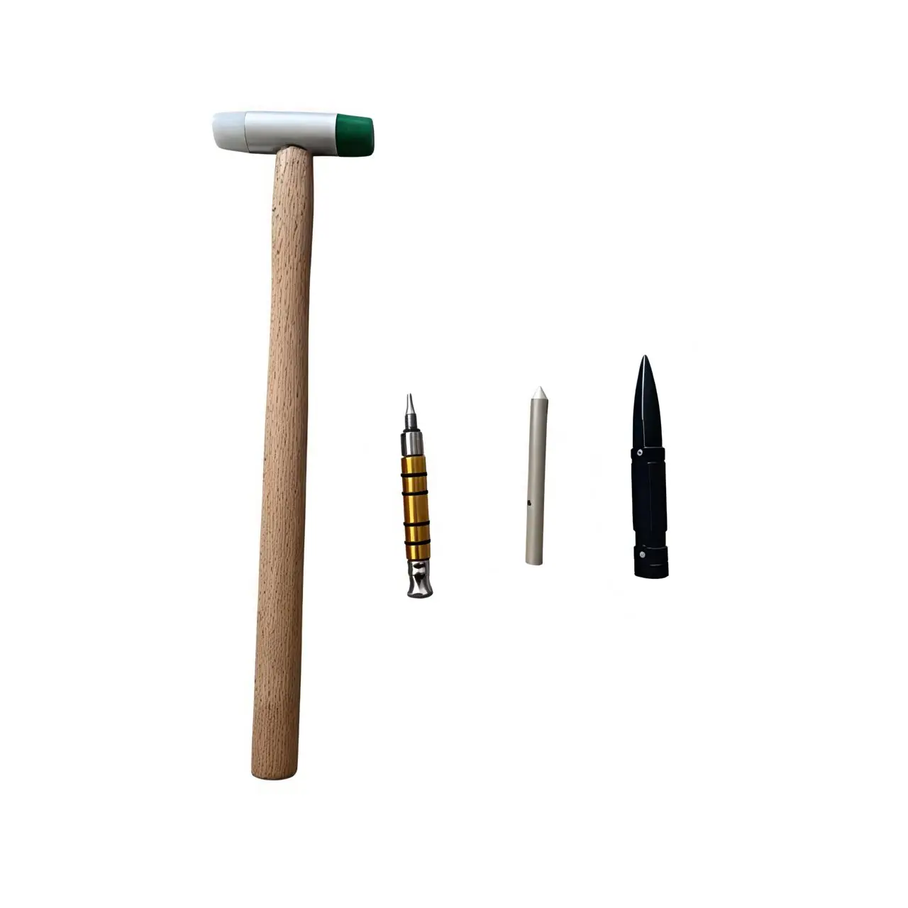 

35.5cm Extra Long PVC Soft Head Wooden Handle Car Dent Repair Hammer + 3 Leveling Pens Paintless Hail Damage PDR Tool Kit