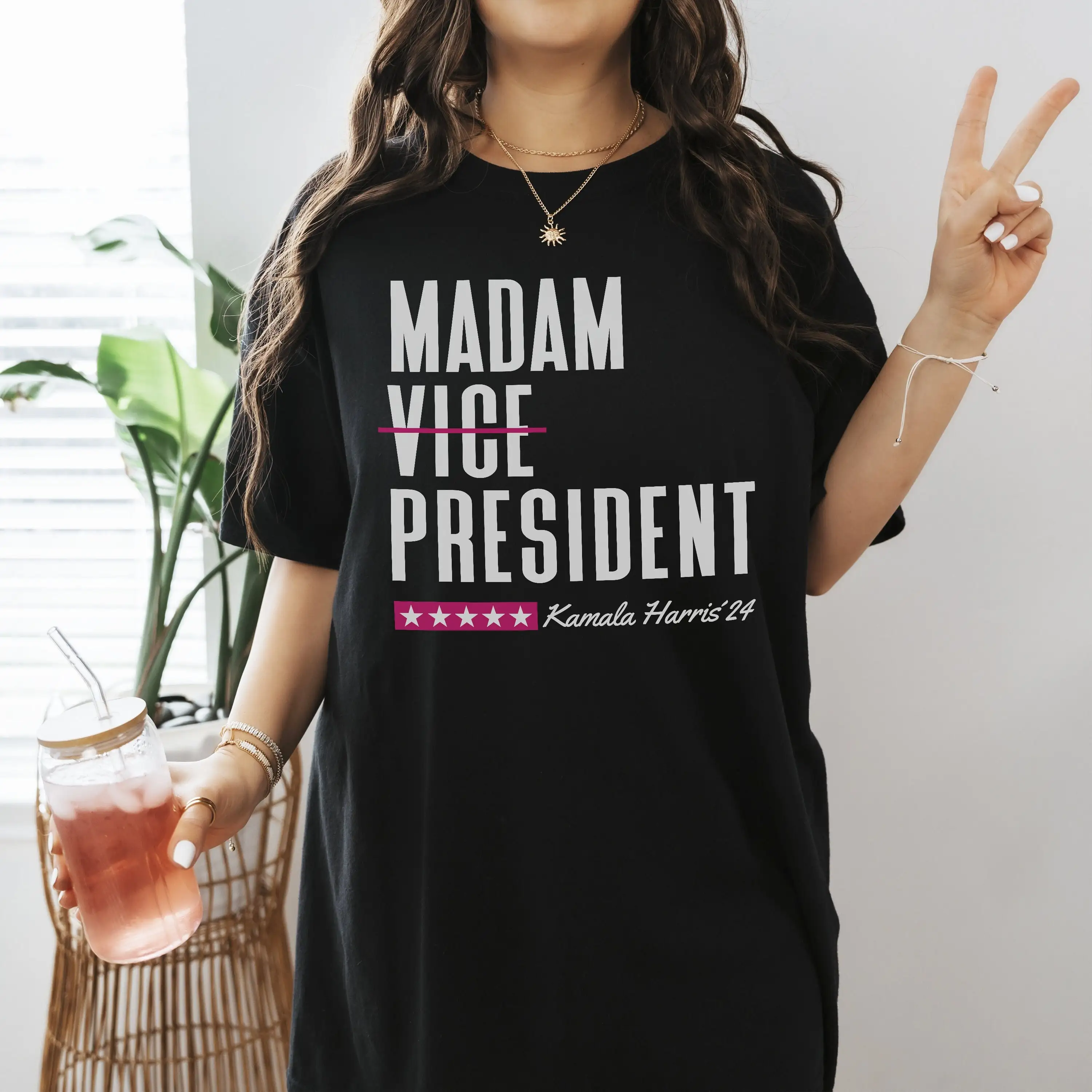 Kamala T Shirt Harris Madam President 2024 Biden Drop Out Vote Blue Anti Trump