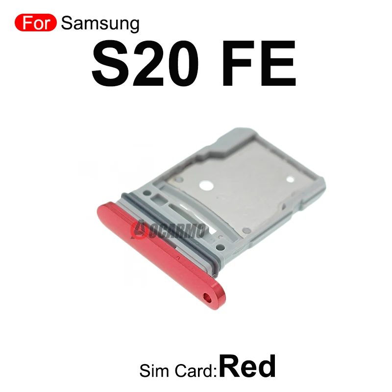 For Samsung Galaxy S20 FE Sim Card S20FE Dual Sim Tray MicroSD Holder Nano Slot Replacement Part