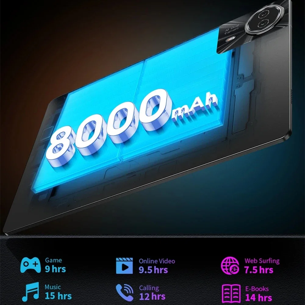 Tableta Teclast T50 Plus Android 14 11 "2K 90Hz alta actualización 6GB + 256GB UNISOC T620 8000mAh batería 8MP + 13MP cámara 4G Tab