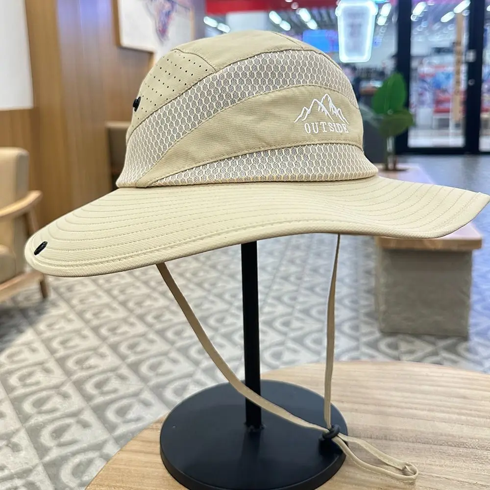 

Модная нейлоновая мужская рыбацкая шляпа, быстросохнущая водонепроницаемая складная панама с защитой от ультрафиолета, солнцезащитный козырек, походная кепка для путешествий