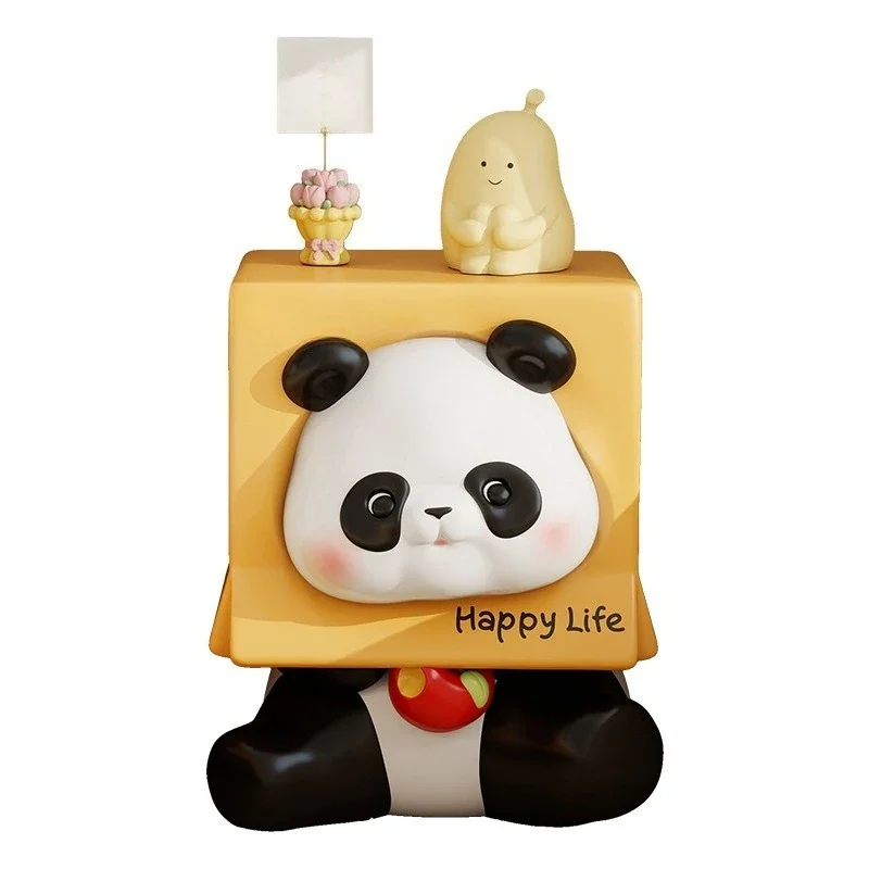 Creative panda floor ornament bedroom cartoon bedside table ornament living room cute sofa side few birthday gifts
