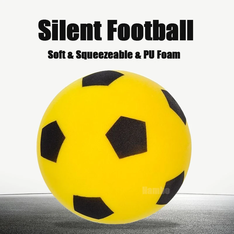 Silent Football Size 5 Indoor Silent Foam Soccer Ball Size 3 Mute Bouncing Ball Silent Basketball Ball Silent Ball Gift for Boys