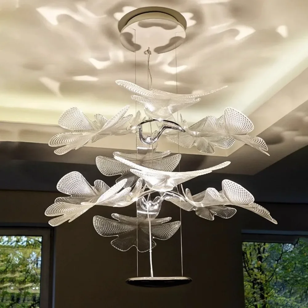 Lampadario a forma di petalo per soggiorno, camera da letto, ristorante di lusso, lampada a sospensione, decorazioni per la casa