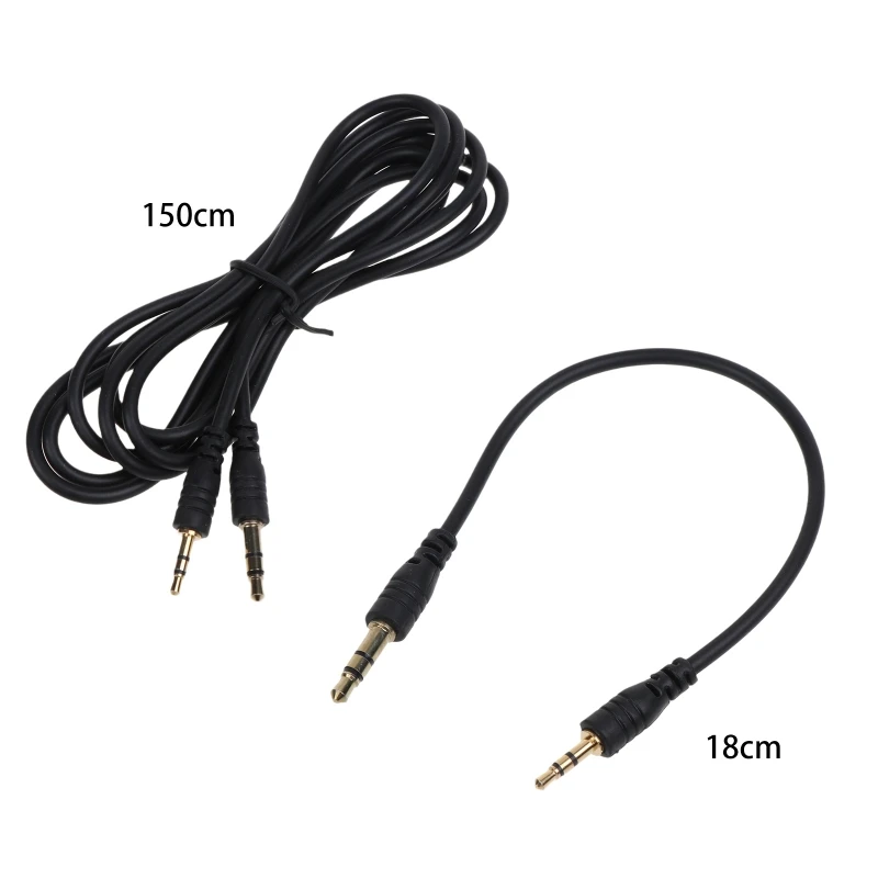 Black Gold Plated 3.5mm Male to 2.5mm Male Car Auxiliary Cable Cord