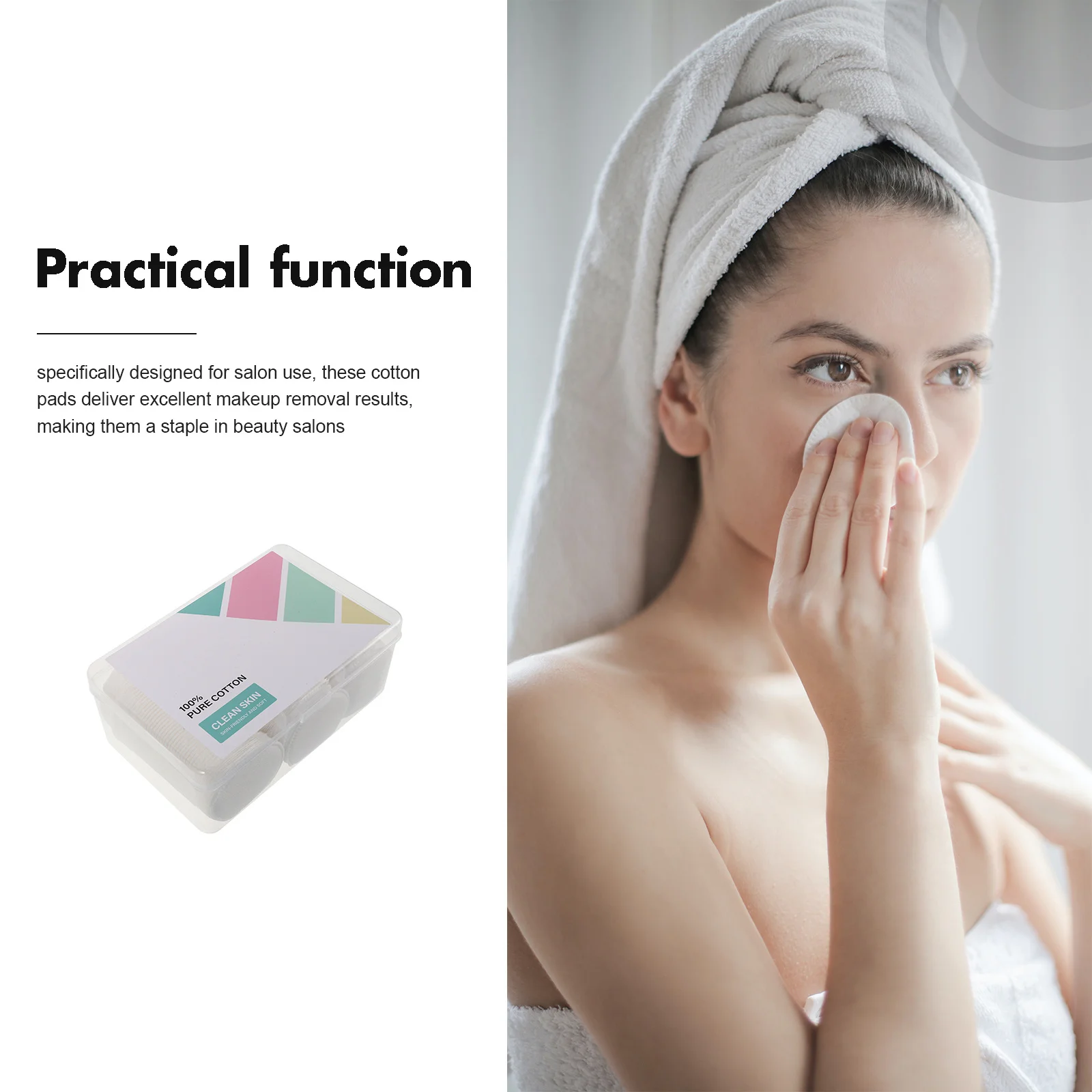 แผ่นสำลีเช็ดเครื่องสำอางแบบใช้แล้วทิ้ง 3 ชั้น เนื้อนุ่ม ผลิตจากผ้าฝ้าย สำหรับผู้หญิง ใช้ในร้านเสริมสวย ทำความสะอาดผิวหน้า