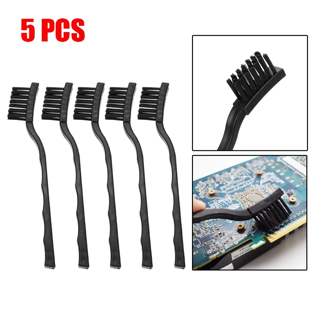 5Pcs Anti Static ESD Dust Removal Brush Non Slip Handle 170mm Electronic Components Non Slip Handle Cleaning Brush