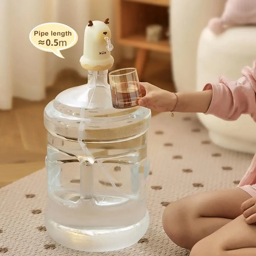 

Buckets Water Pump Built-in Pump Bucket Water Dispenser Adorable Animal-shaped Usb Water Bottle Dispensers for Drinking for Home