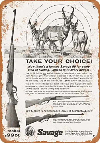 Metal Sign - 1962 Savage Carbines - Vintage Look Wall Decor for Cafe Bar Pub Home Beer Decoration Crafts