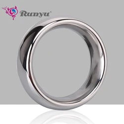 Runyu Stainless Steel Metal Scrotal Restraints Glans Penis Men'S Testicular Weight-Locked Sperm Ring Training Sextoys Supplies