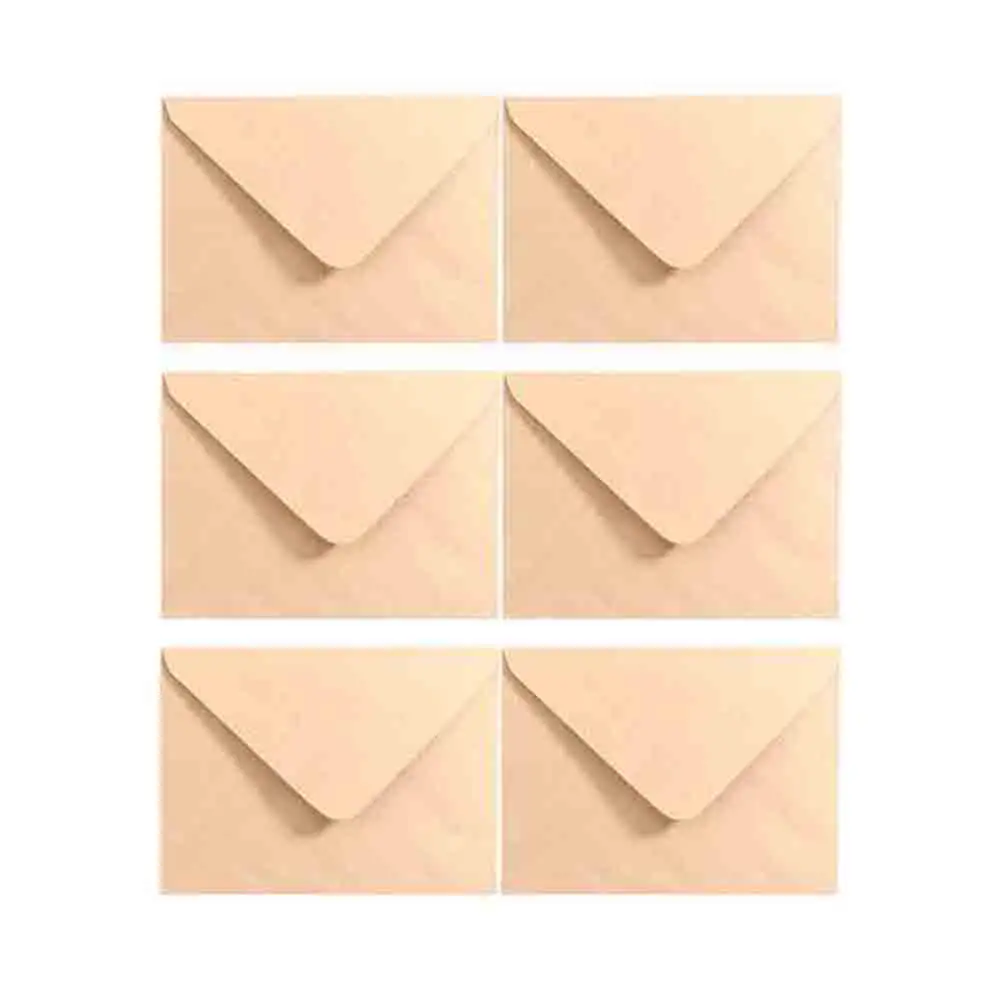 

50Pcs Paper Envelope Wedding Invitation Elegant Blank Mini Envelopes for Party Letters Cards Envelope Kraft Color Double