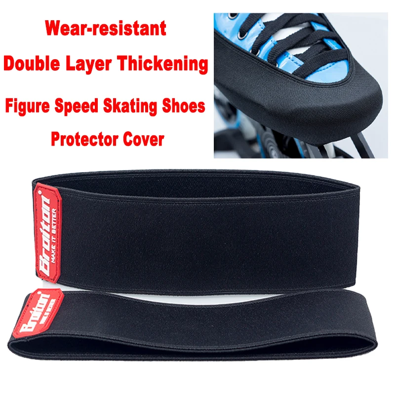 

Double Layer Elastic Figure Ice Skates Shoe Cover Professional Inline Wear-resistant Black Speed Skating Shoes Protector Cover