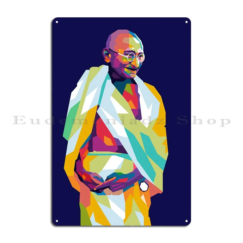 Mahatma Gandhi Metal Signs Funny Living Room Personalized Create Classic Tin Sign Poster