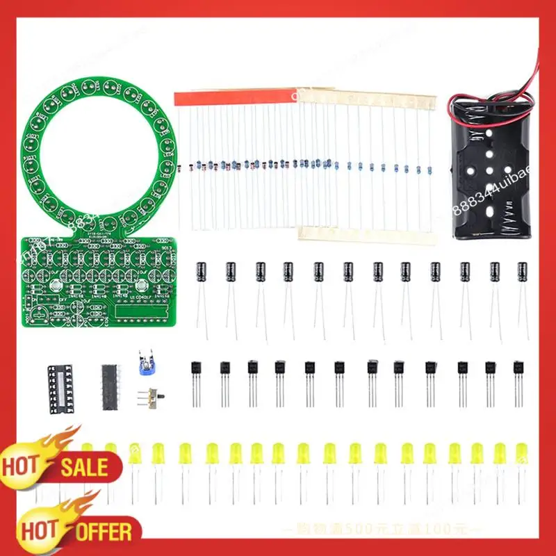 Lámpara Led de agua con gradiente de anillo B47C CD4017, Kit electrónico Diy, piezas de producción de soldadura divertidas para entrenamiento y enseñanza