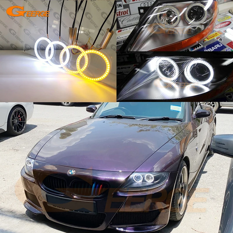 For BMW Z4 E85 E86 2002 2003 2004 2005 2006 2007 2008 Day Light Ultra Bright LED Angel Eyes Kit Halo Rings