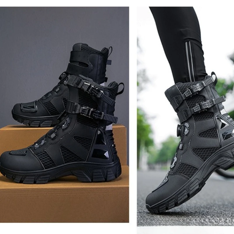 

Motorcycle Riding Boots Waterproof Protection Shoes Men Women Size 39-47 Wear-Resistant Moto Travel motocross boots
