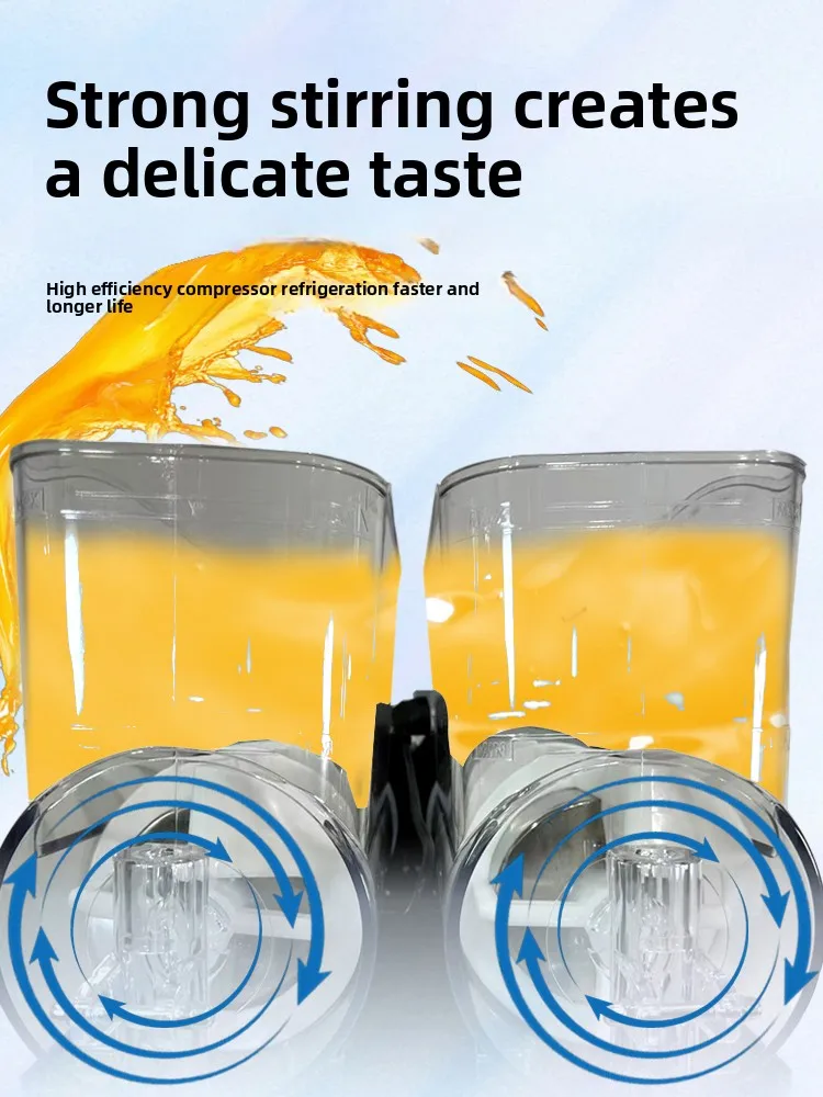 Snow melting machine Commercial large-capacity automatic slush machine Three-cylinder milk tea self-service smoothie machine