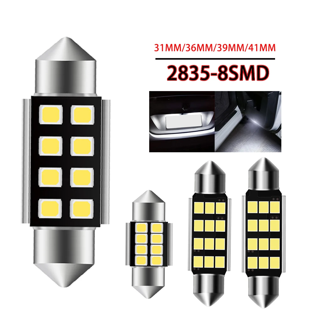 

4Pcs LED Featoon 41mm 39mm 36mm 31mm C5W C10 LED Bulb Canbus 12V for Car Interior Reading Lamp Dome Trunk License Plate Lights