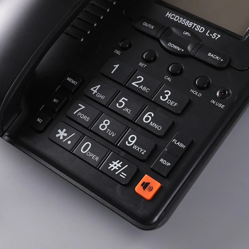 YYDS Fixed Telephone Two-line Operation Led Display Screen CallerID SupportsMute Hold Redial Hands Landline