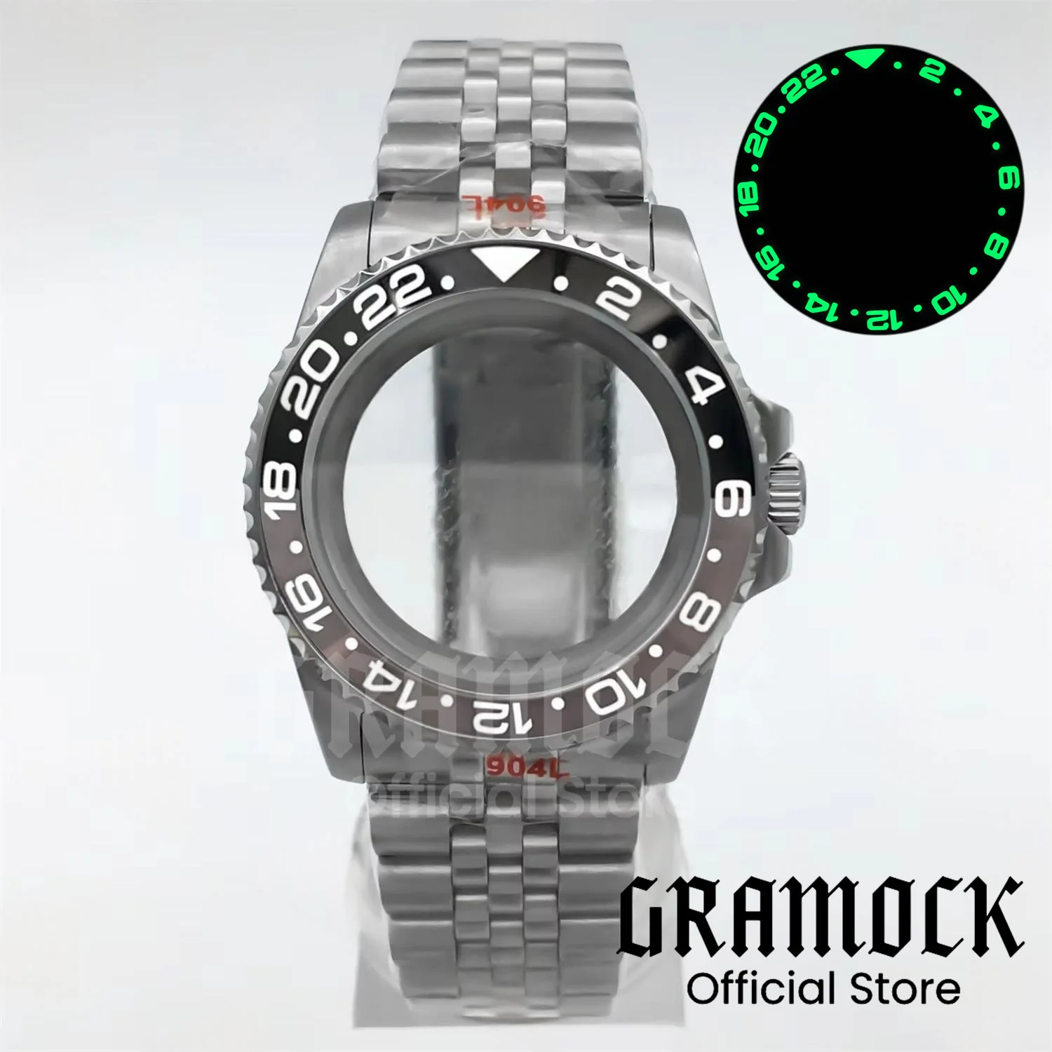 Roating Bezel 40mm 38mm Sapphire Date Window Watch Case Screw Crown NH34 NH35 NH36 ETA2824 PT5000 Waterproof Case Steel Bracelet