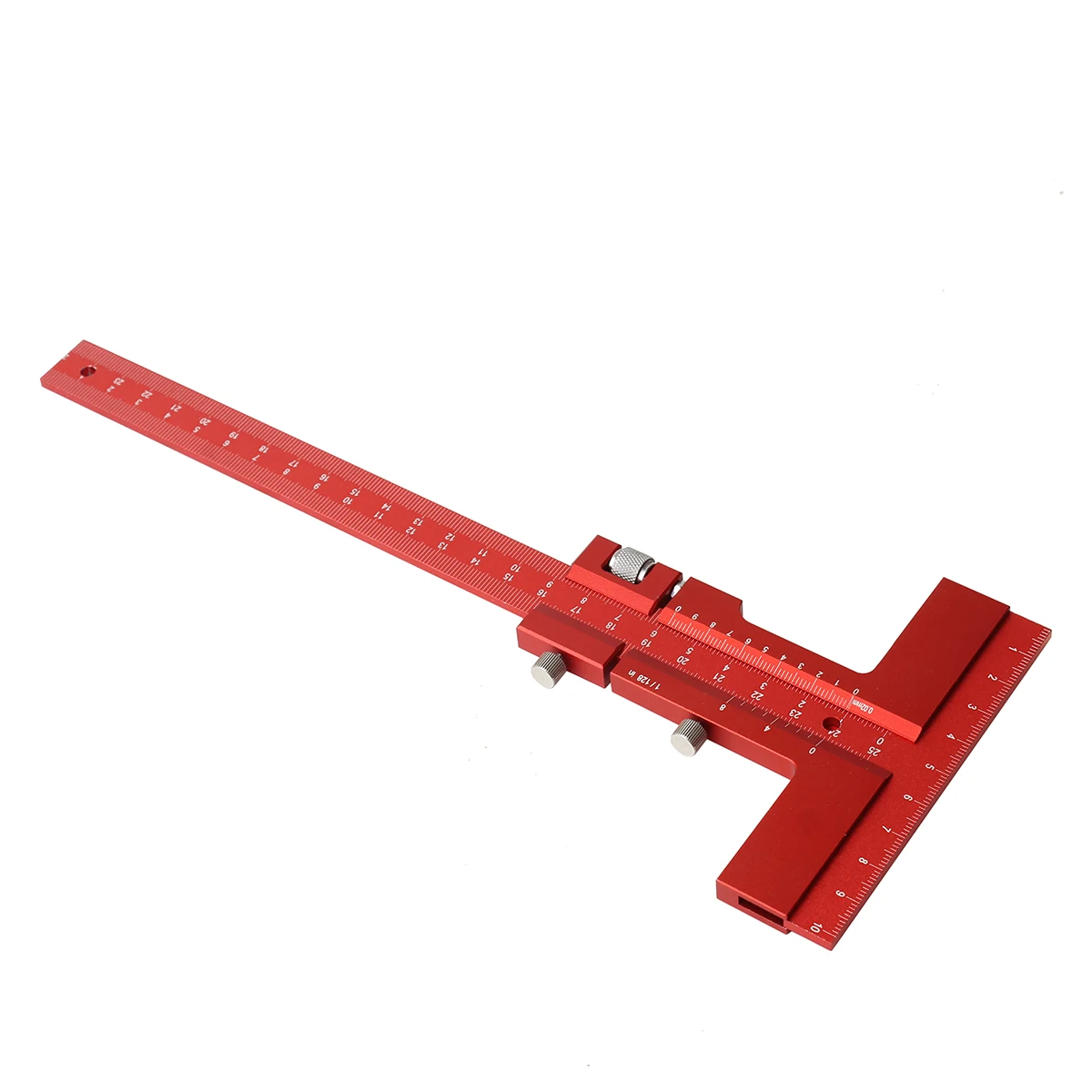 Woodworking Metric/Inch T-Type Ruler Multifunction Scribing Mark Line Gauge Aluminum Alloy Depth Gauge Measuring Tool