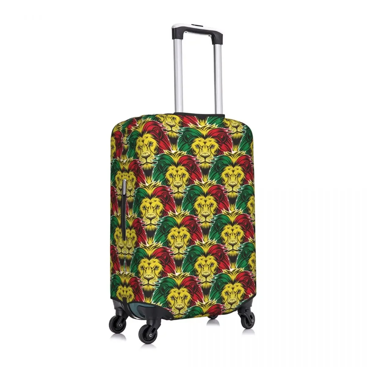 Custom Jamaica Rasta Lion Luggage Cover Protector Washable Reggae Jamaican Flag Travel Suitcase Covers