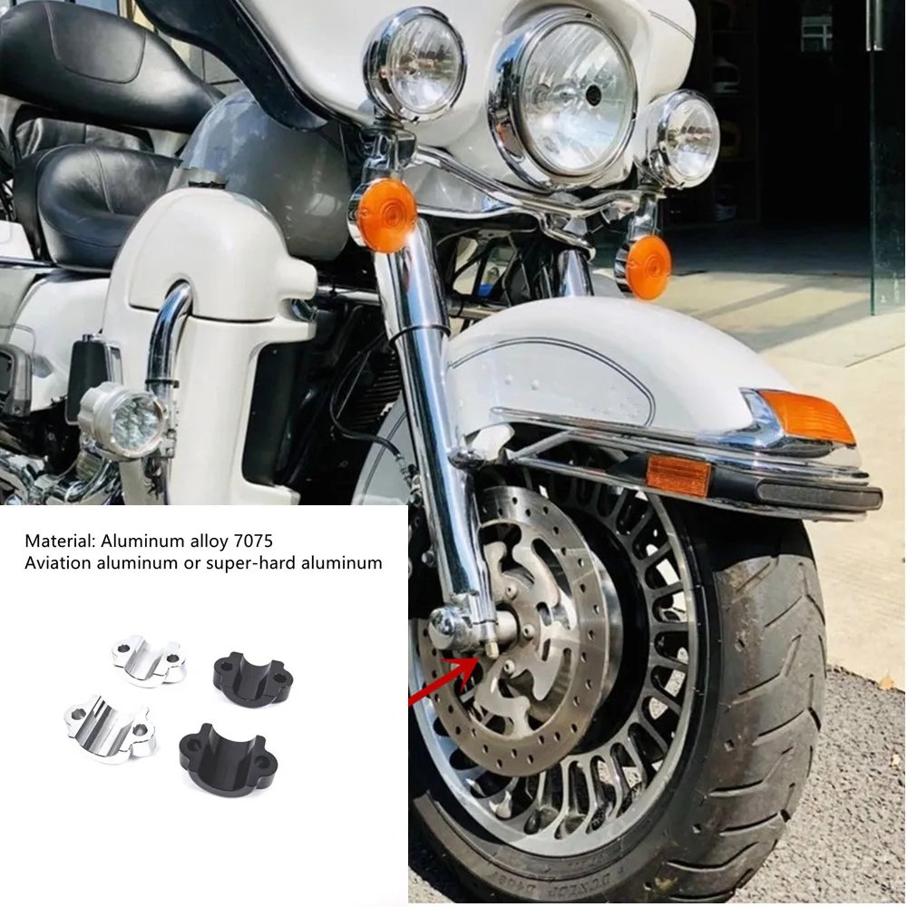 Front shock absorber Fork Slider Axle Cap For Harley Touring Electra Glide FLHTC FLHX  Softail Fat boy Heritage Classic 84-17