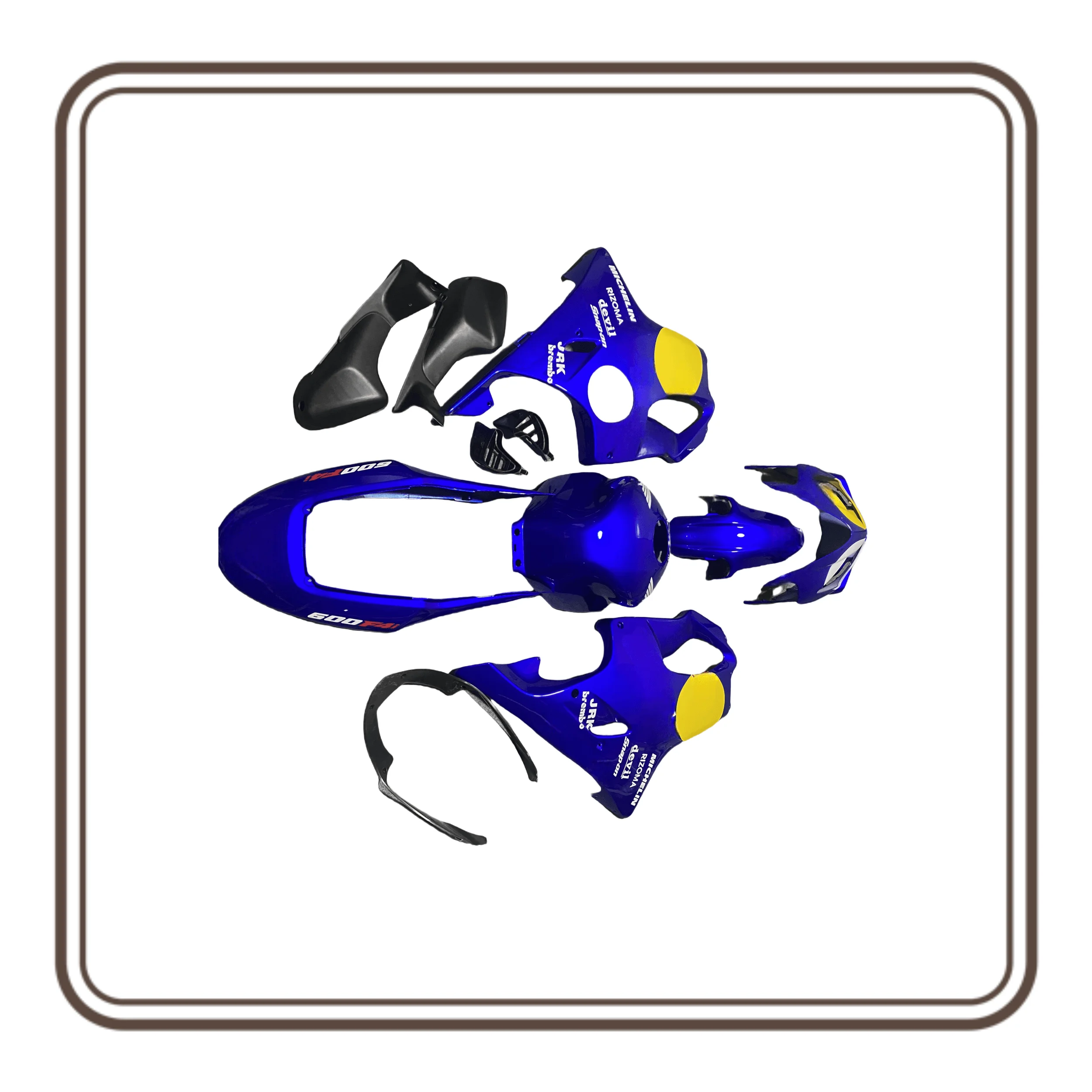 

for Cbr600 F4I 2004 2005 2006 2007 Plastic Fairings CBR 600 blue yellow Body Kits CBR600 F4i 04 05 06 07 Fairings