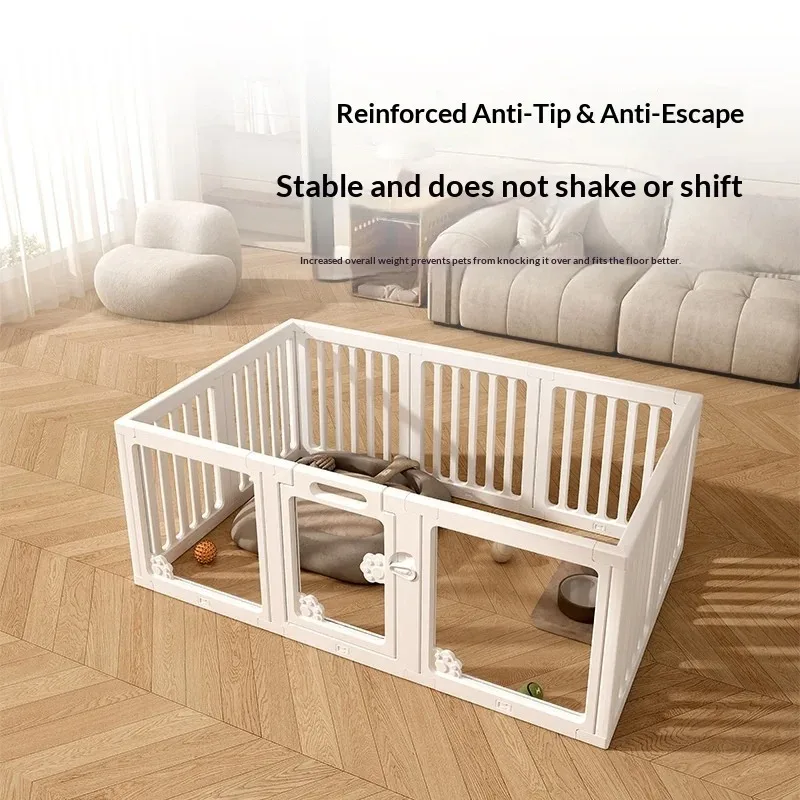 Pet Fence for Indoor Use Dog Barrier Cat Protective Cage Breathable Design Button Living Room Enclosure for Small Medium Dogs