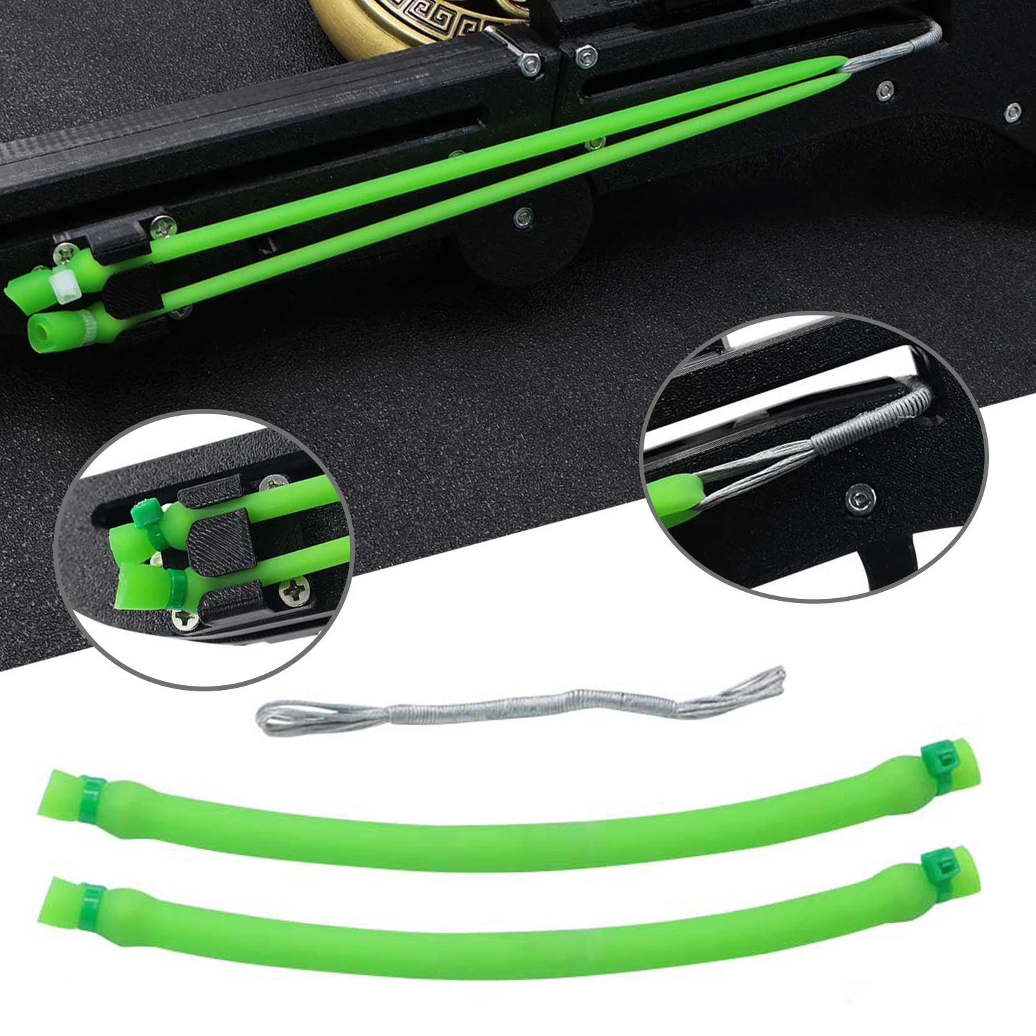 Faltbare Schleuder-Gummibänder, Outdoor-Jagd-Gummiband-Zubehör, DIY-Schieß-Schleuder-Zubehör