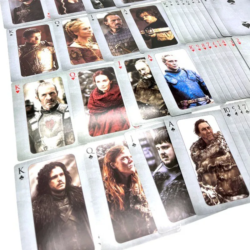 54cards 10cm cartoon thrones card men games toy paper collection Eddard Stark model