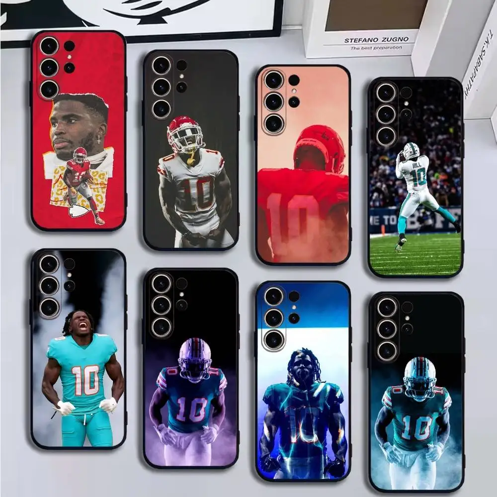 

Pro Football T-Tyreek Hill NFL Phone Case For SamsungS25,24,21,22,23,30,Ultra,20,Plus,Fe,Lite,Note,10,9,Soft Black Cover