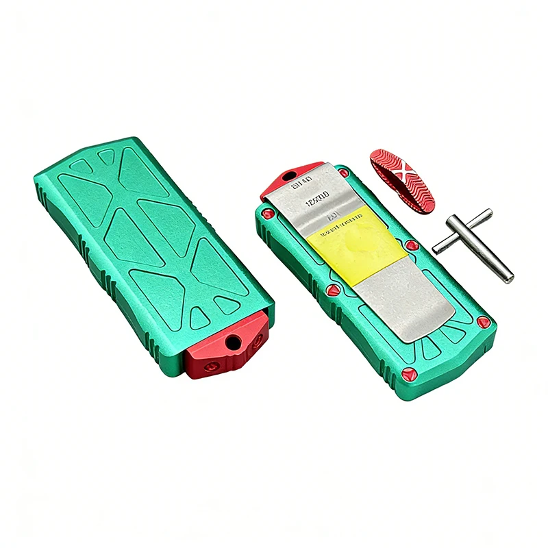 Couteau de poche EDC en alliage d'aluminium aéronautique T6-6061 avec manche en acier D2 pour équipement de camping, pêche et outils d'extérieur