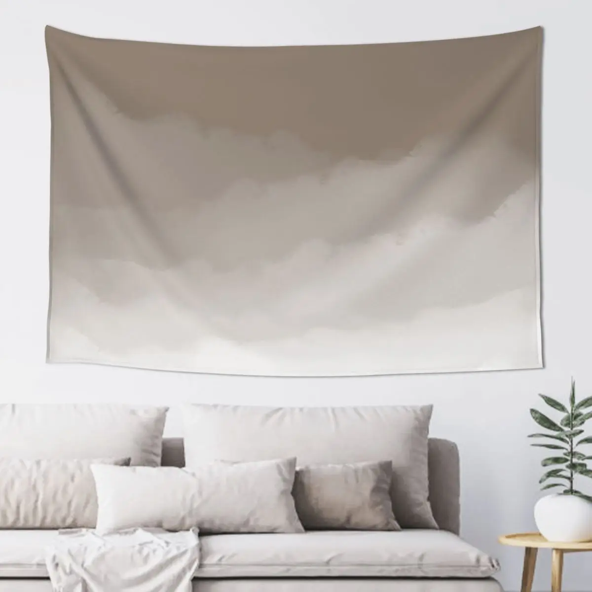 

Taupe Watercolor Ombre (taupe/white) Tapestry Home Decorators Wall Hangings Decoration Tapestry