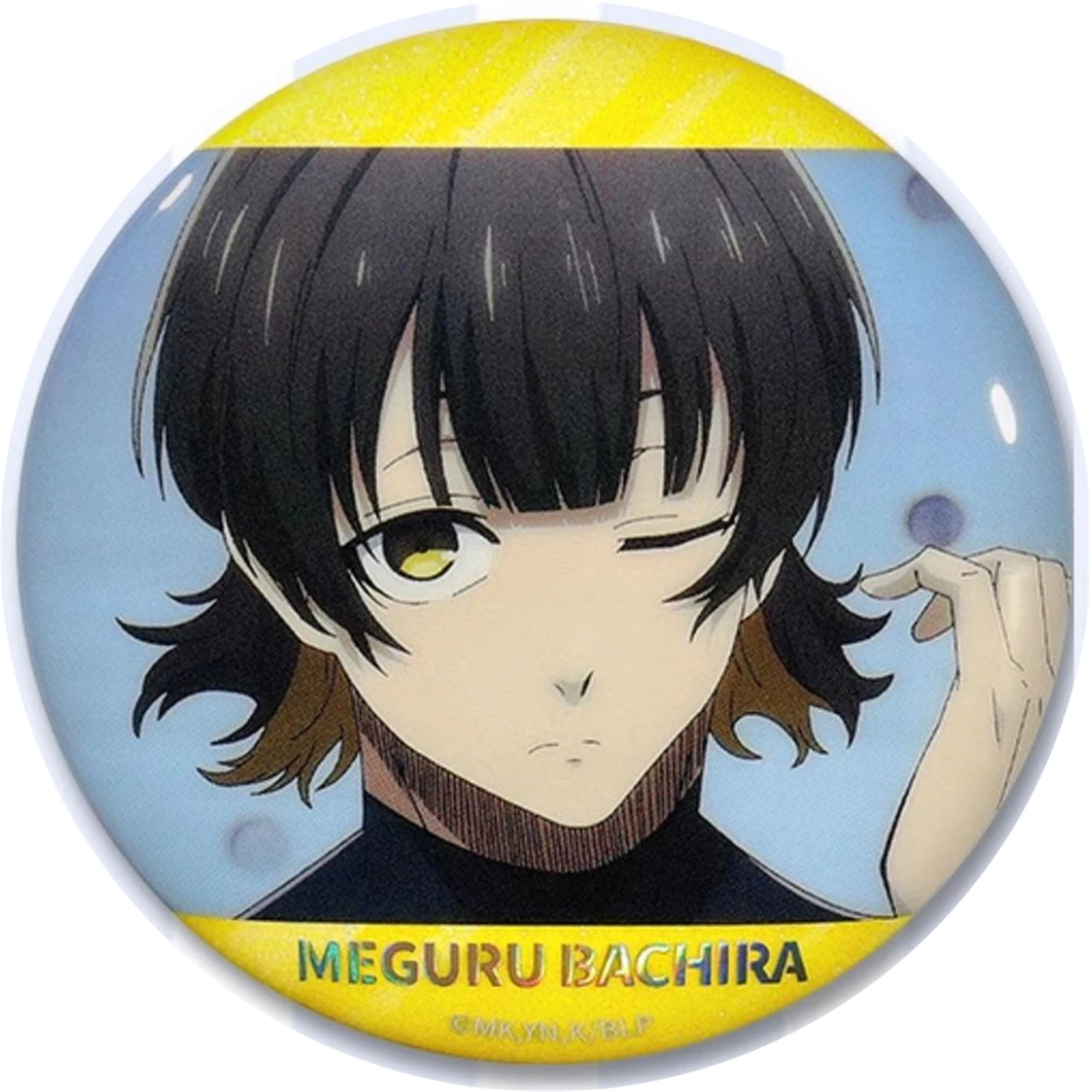 58mm Anime BLOCCO BLU Rin Itoshi Nagi Seishiro Chigiri Hyoma COSTUME Cosplay Distintivo Pin SPTE Spilla in banda stagnata ﻿   Gilf di Halloween Prop