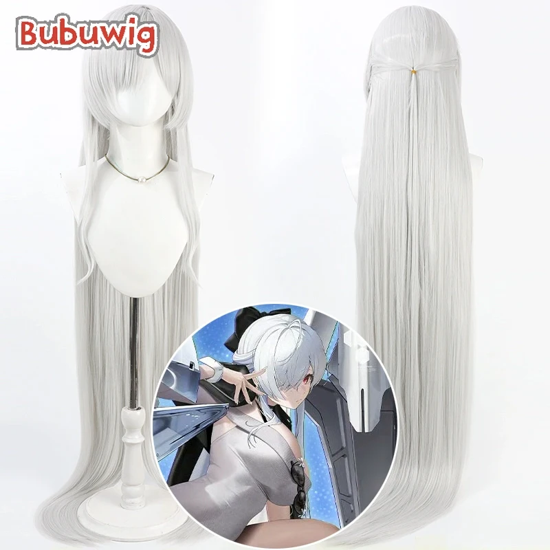 

Bubuwig Synthetic Hair Cinderella Cosplay Wigs Nikke The Goddess of Victory Cinderella 120cm Silver White Wig Heat Resistant