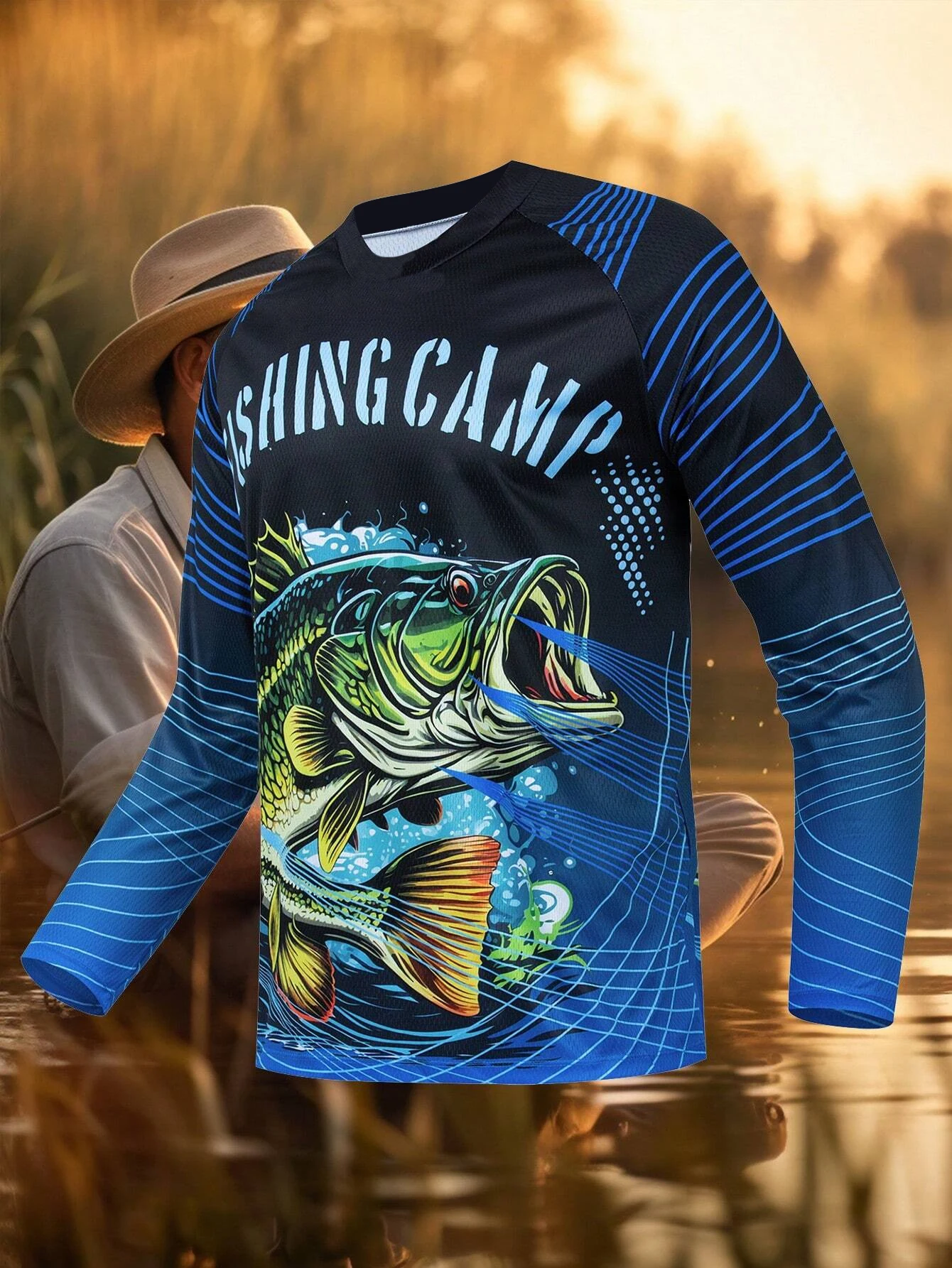  قمصان الصيد طويلة الأكمام التي شيرت صديقها نمط الرجال في الهواء الطلق الصيف جيرسي الملابس أداء تنفس الصيد Ghillie أعلى #6