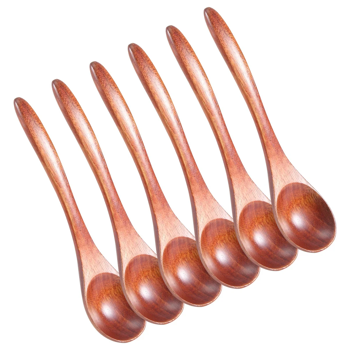 Cucharas pequeñas de madera de 6 piezas para cocina, cuchara pequeña para condimentos, uso diario