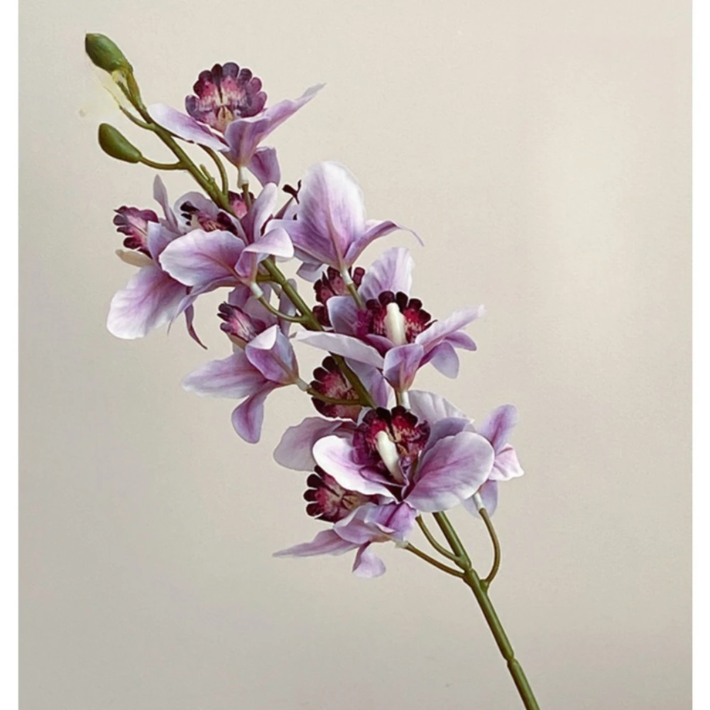 35 بوصة Cymbidium السحلية الحرير الاصطناعي الأزهار الجذعية وهمية الزهور الحرير الزهور ديكور المنزل زهور الزفاف ترتيب فو #5