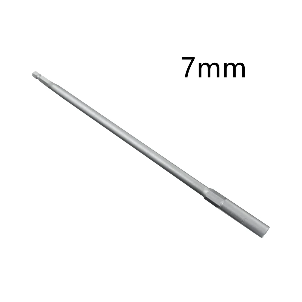 5.5mm-19mm Hex Socket 250mm Lengthen Adapter Bit Nut Driver Chrome Vanadium Steel Extension Sleeve Hand Drills Tools Parts New