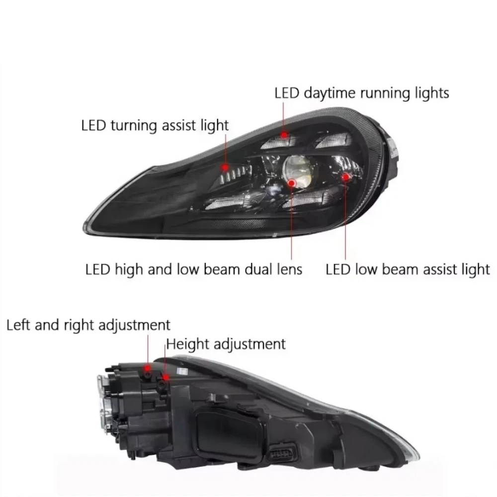 Car Headlight For Porsche Cayenne 957 2007-2010 Upgraded Styling New LED Headlight Dynamic Turn Signal Lamp Car Accessories view 2