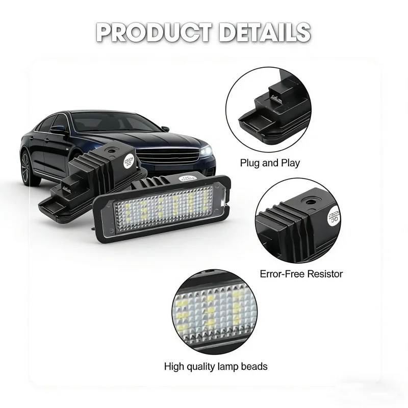 For Seat Altea Exeo lbiza MK4 6J1.6J5.6J8 MK5 MK2 MK3 MK4 for Skoda Superb Car License Plate Light Number Plate Lamp Upgrade