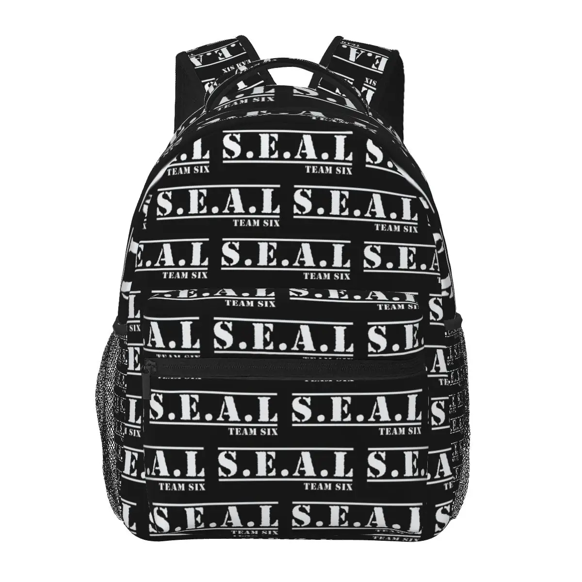 Naval Seal Team 6 Six Devgru Silver Squadron Student Backpack School Bag Daypack for Men Women Fashion Bookbag Shoulder Bags