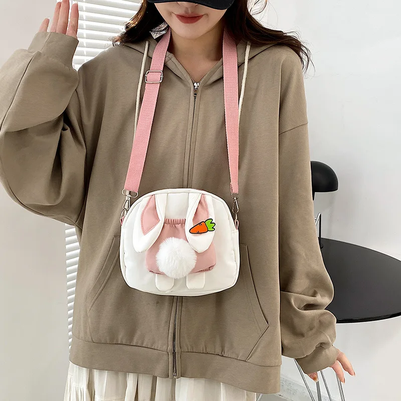 Women Shoulder Bags Cute Bunny Eared Girl Student Minimalist Crossbody Bag for Women Designer Bags Mother Kids Bags for Girl Sac