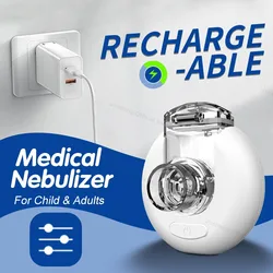 JUSTLANG Rechargeable Mesh Portable Nebulizer Medical Silent Ultrasonic Mini Inhaler Mobile Steam Runny Nose For Child Adult