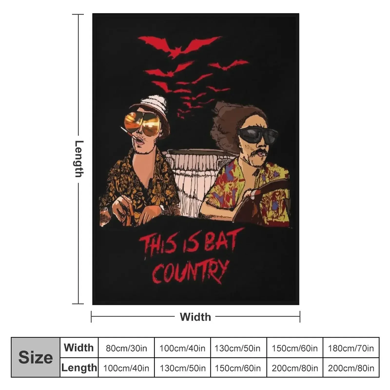 New Gift For Men Bat Country Las Vegas Throw Blanket Thermal Soft Blankets